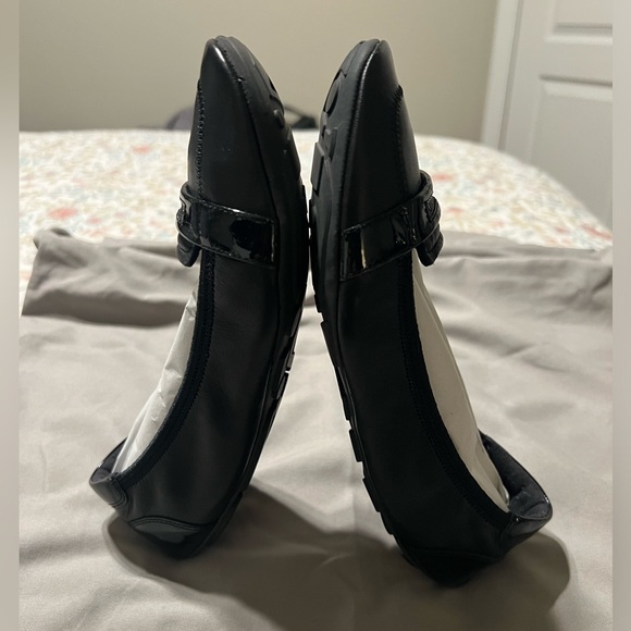 PRADA SPORT BALLET FLATS PATENT BLACK LEATHER SIZE 36.5 EU / 6.5 US - Picture 6 of 13